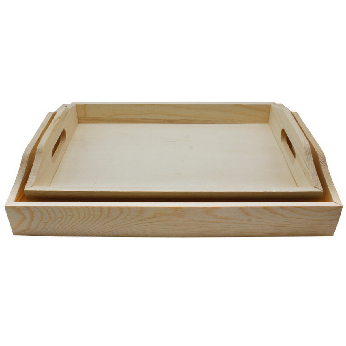 Wooden Decoupage Tray Square Des 2Pcs Set Wtsd1193