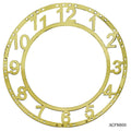 Acrylic Clock Frame Numerical Gold 8Inch Acfn800
