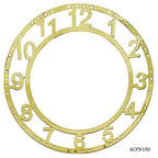 Acrylic Clock Frame Numerical Gold 10Inch Acfn100