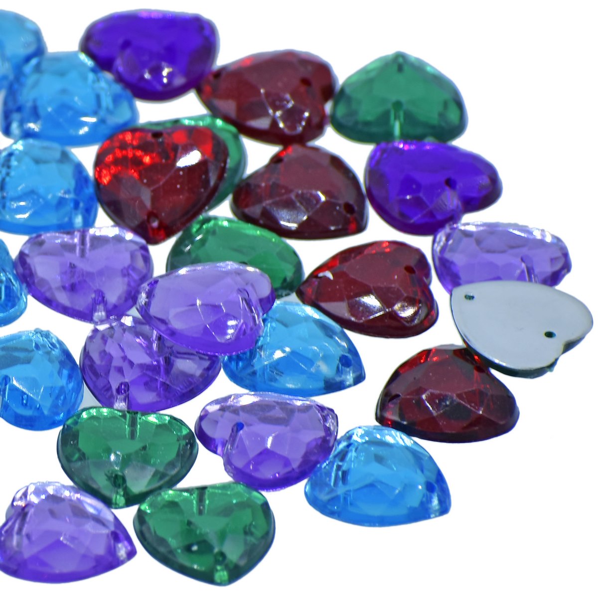Jags Kundan Stone With Hole Heart 10Gms 12Mm Jksr08
