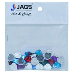 Jags Kundan Stone With Hole Heart 10Gms 12Mm Jksr08