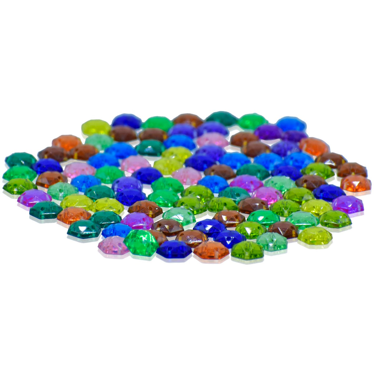 Jags Kundan Stone With Hole Hexagon 10Gms 8Mm Jksr22