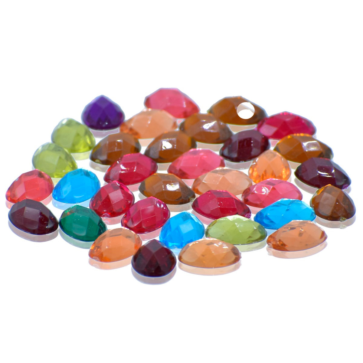 Jags Kundan Stone Oval Without Hole 10Gms 14X10Mm Jksr37