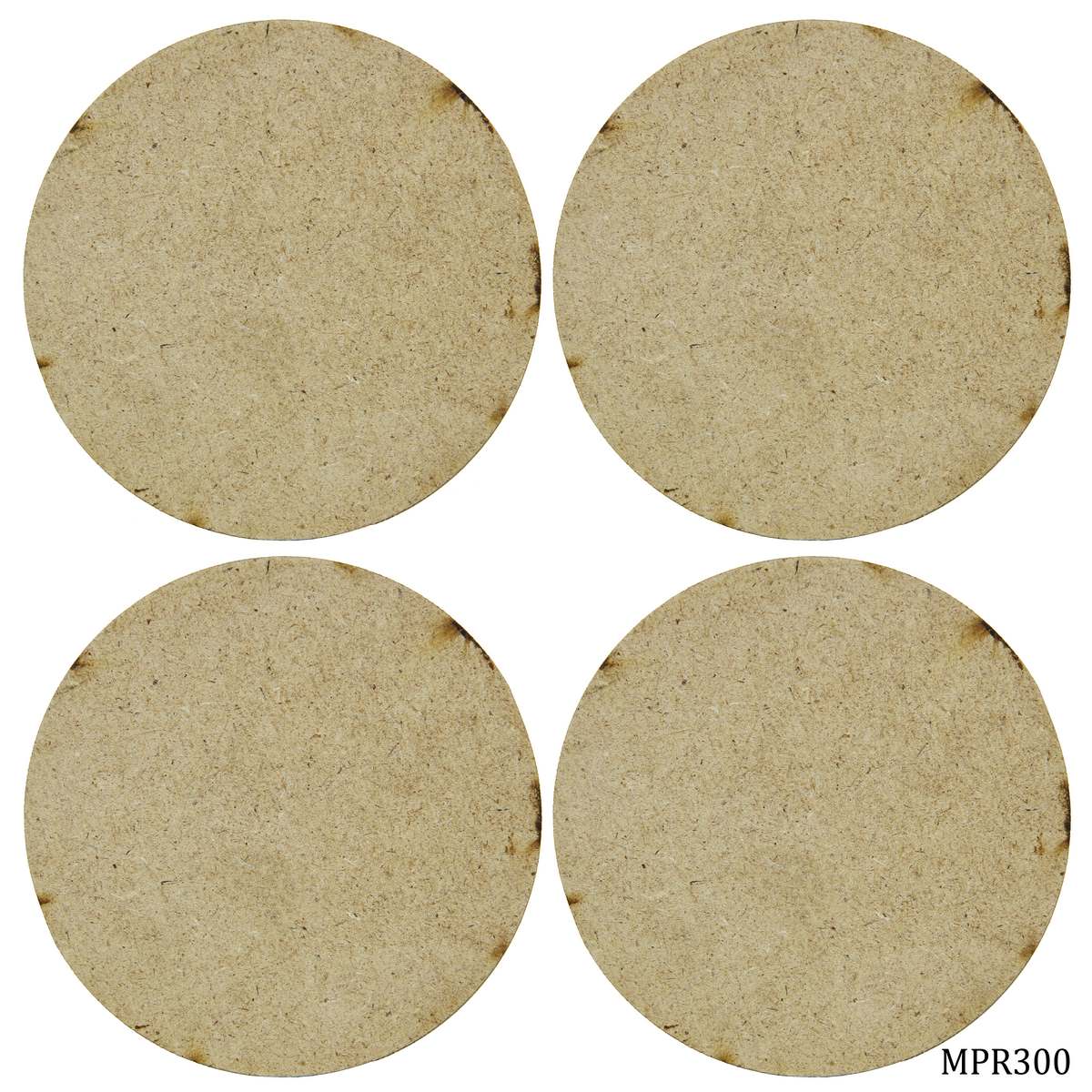 Mdf Plate Round 3X3 4Mm 4 Pics Mpr300