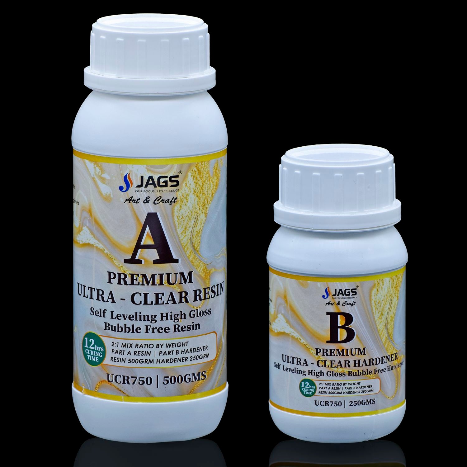 Ultra Clear Resin 500Gms Hardener 250Gms Ucr750