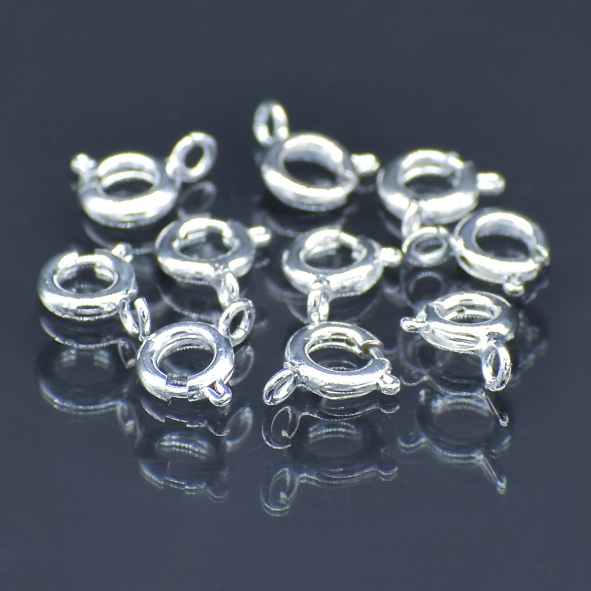 Jewellery Springring Hooks Small Silver Set Of 10 Pcs Jshs02