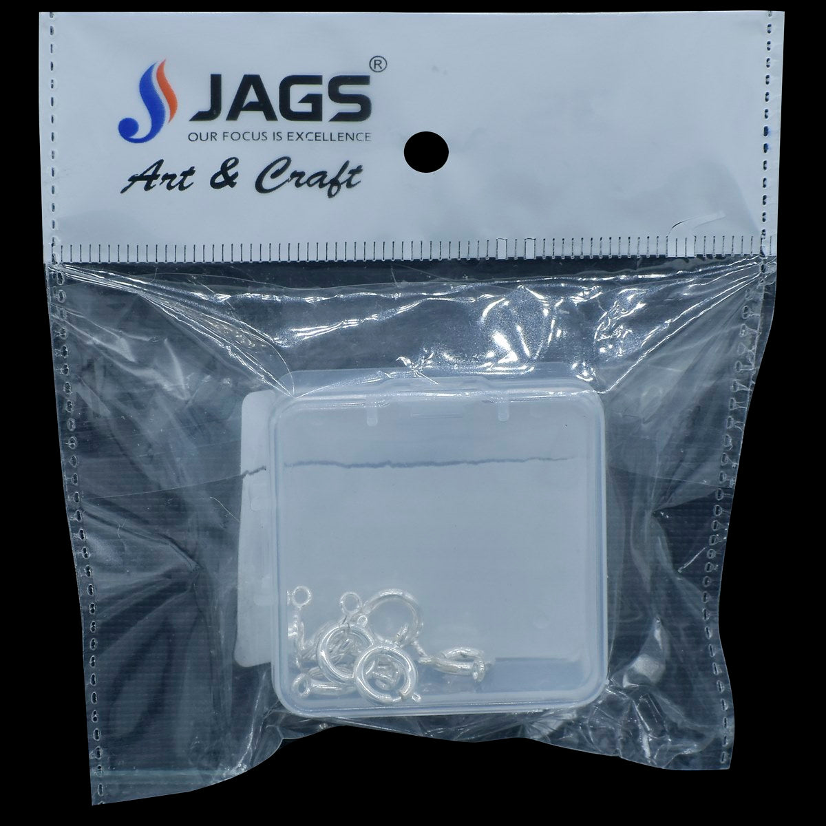 Jewellery Springring Hooks Big Silver Set Of 10Pcs Jshs01-S