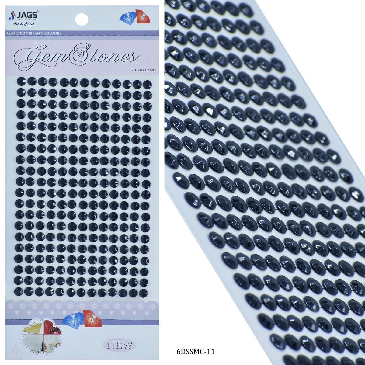 Sticker Diamond 6Mm 11 Black 6Dssmc-11