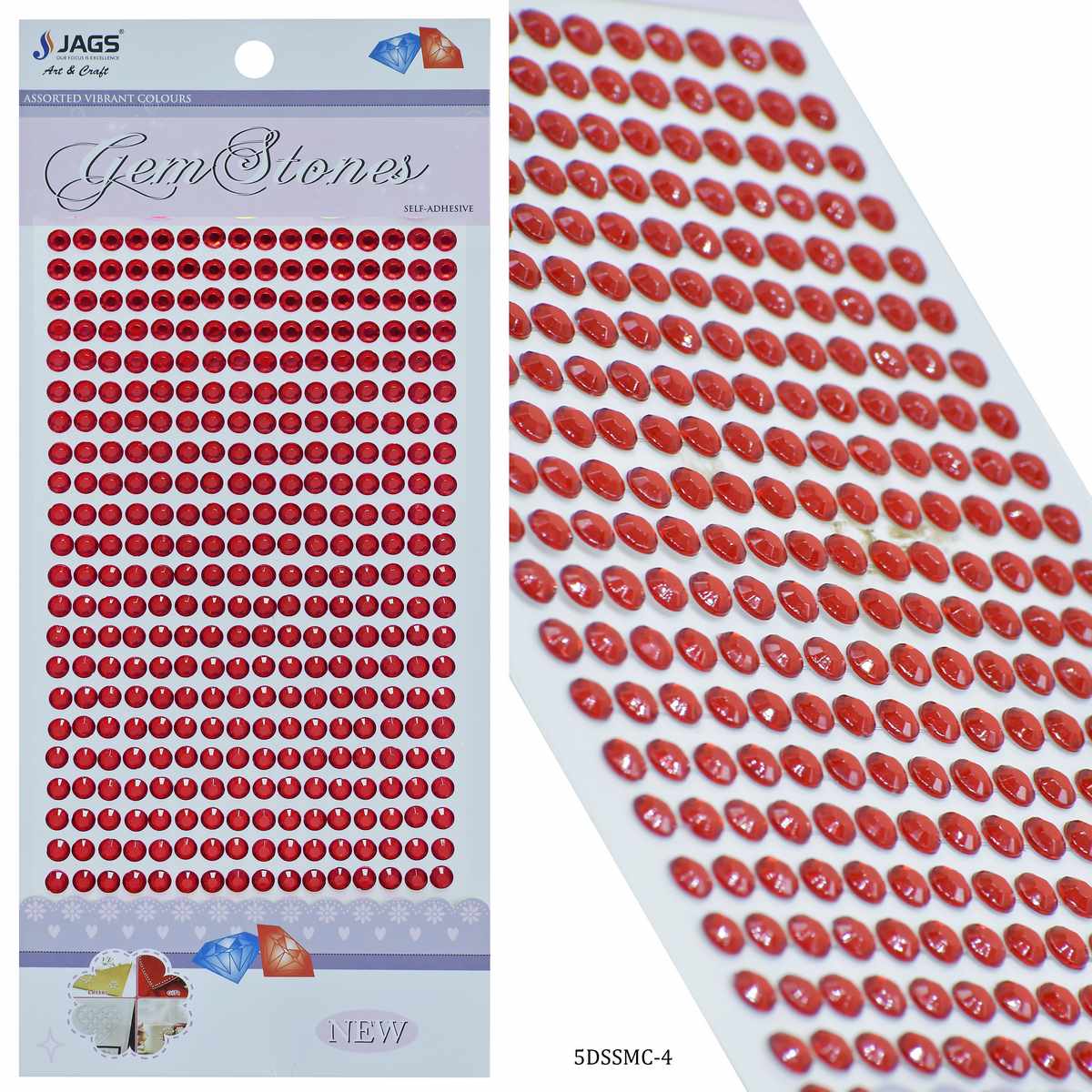 Sticker Diamond 5Mm 04 Red 5Dssmc-4