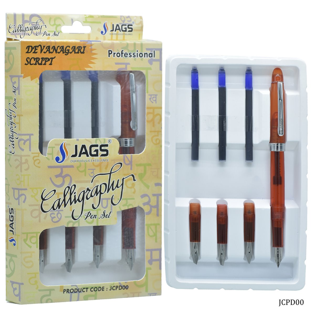 Jags Calligraphy Pen Set Devanagri Script Jcpd00