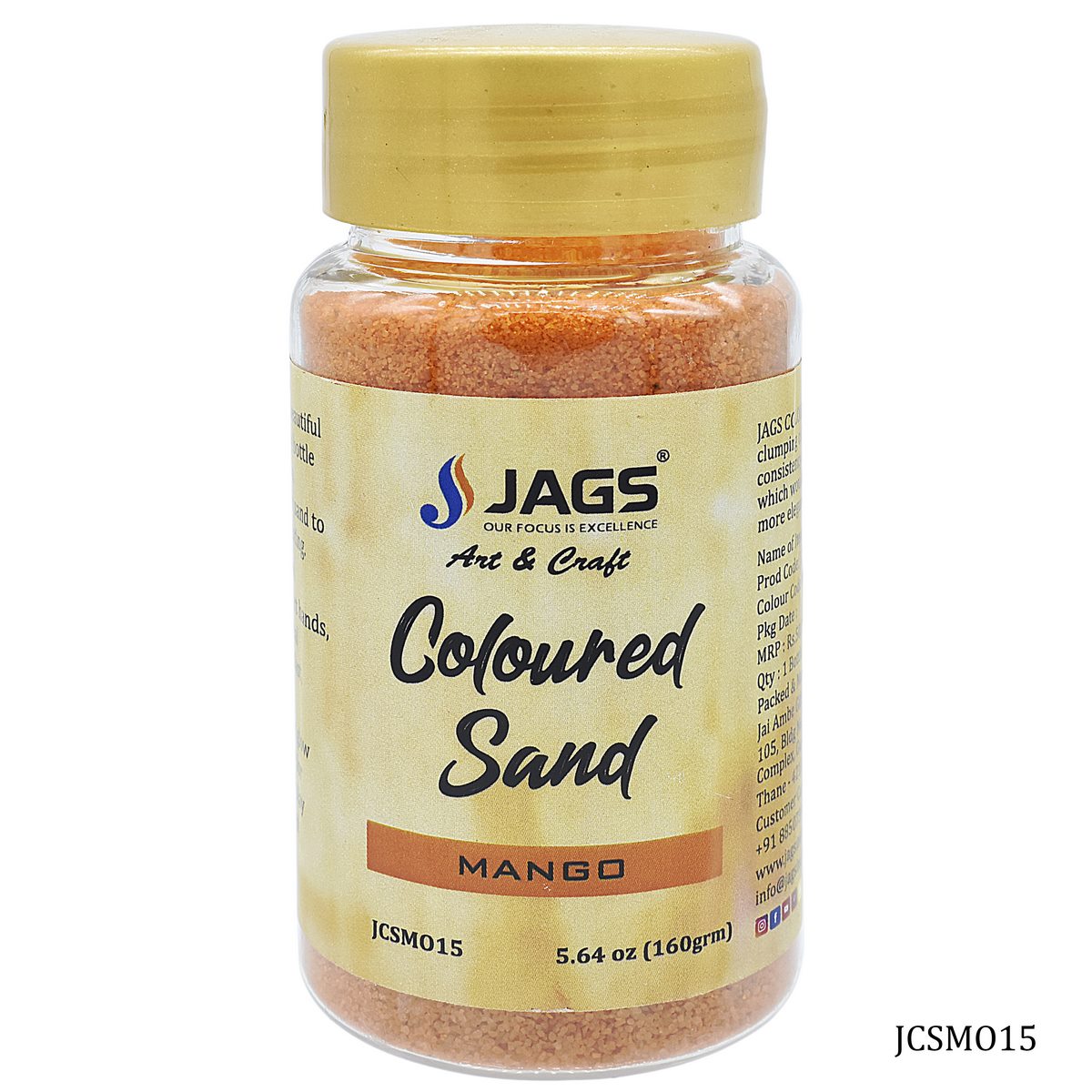 Jags Coloured Sand 160Gms Mango No 15 Jcsmo15