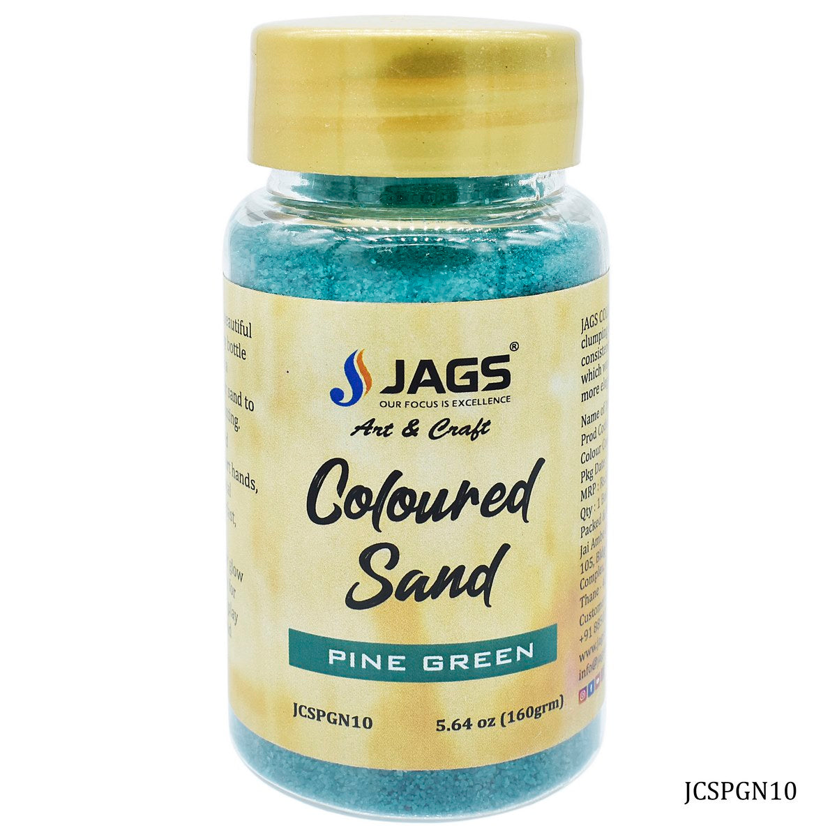 Jags Coloured Sand 160Gms Pine Green No 10 Jcspgn10