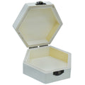 Wooden Empty Box Small Hexagon 13163
