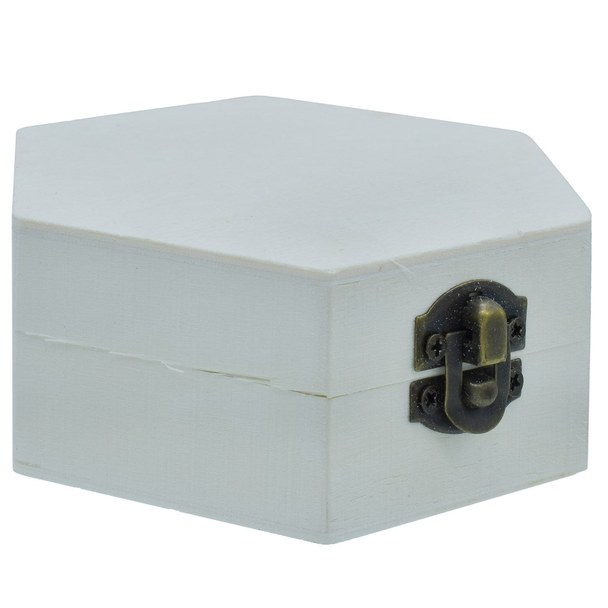 Wooden Empty Box Small Hexagon 13163