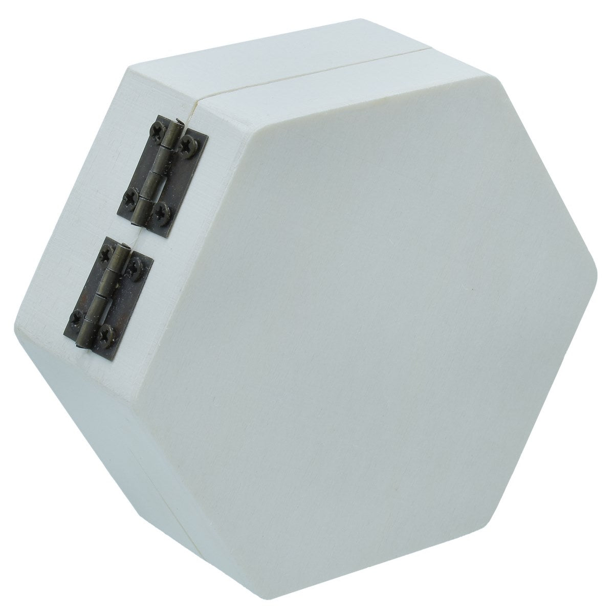 Wooden Empty Box Small Hexagon 13163