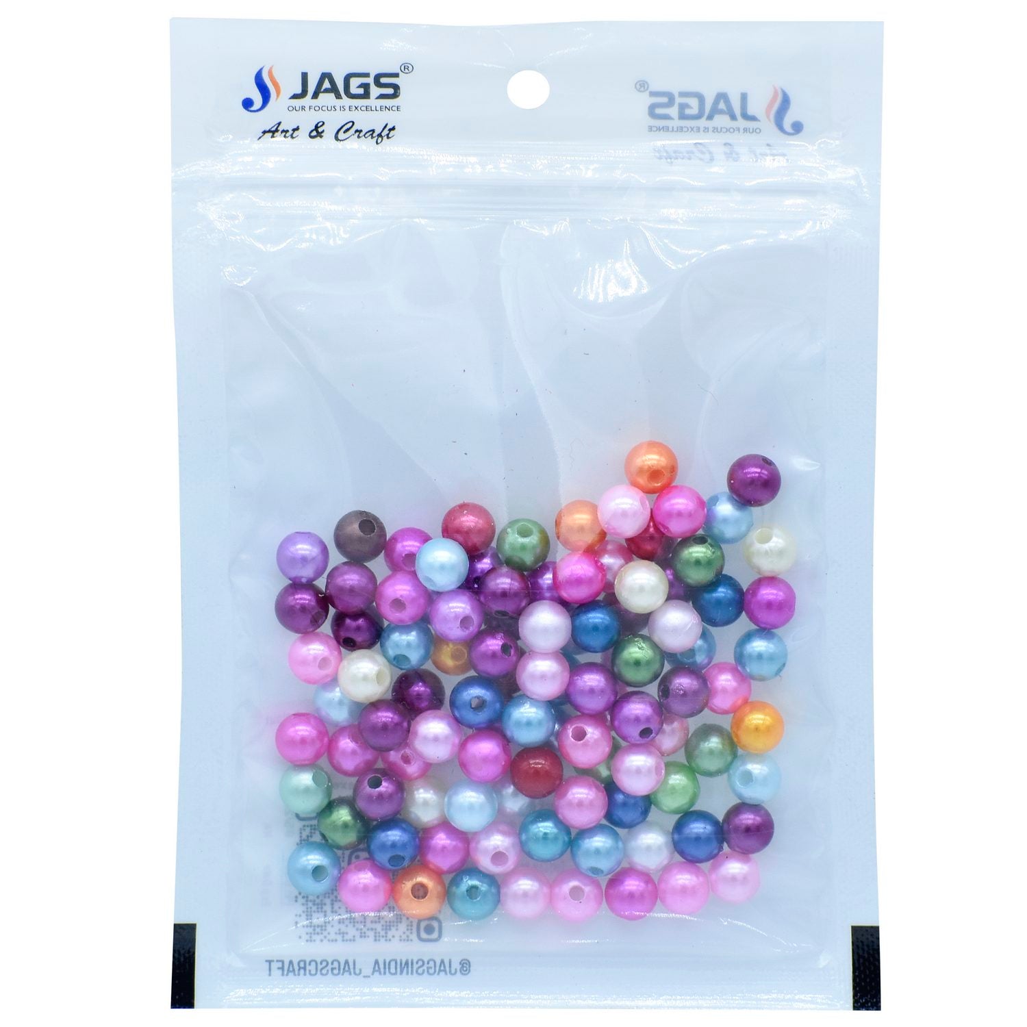 Jags Craft Beads Multi Colour 25Gm 8Mm Cpmc-3