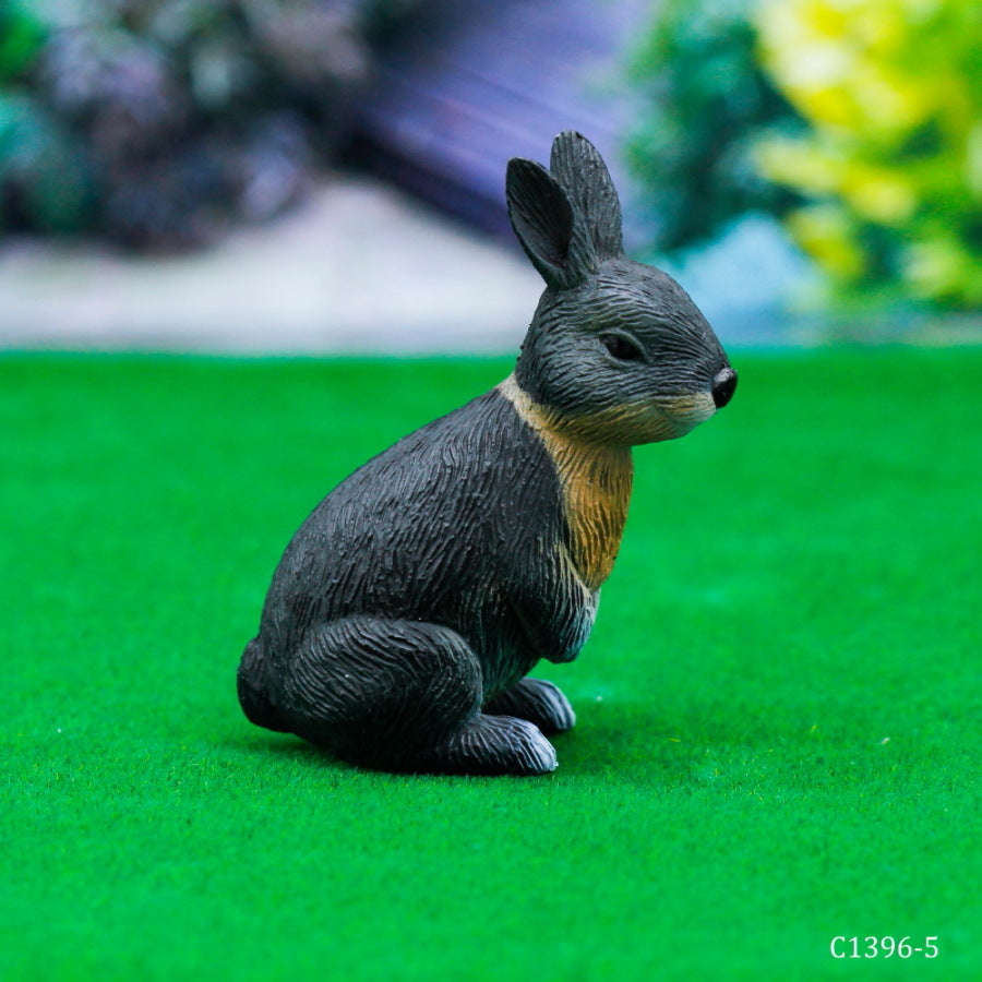 Miniature Model Rabbit Black 1Pcs C1396-5