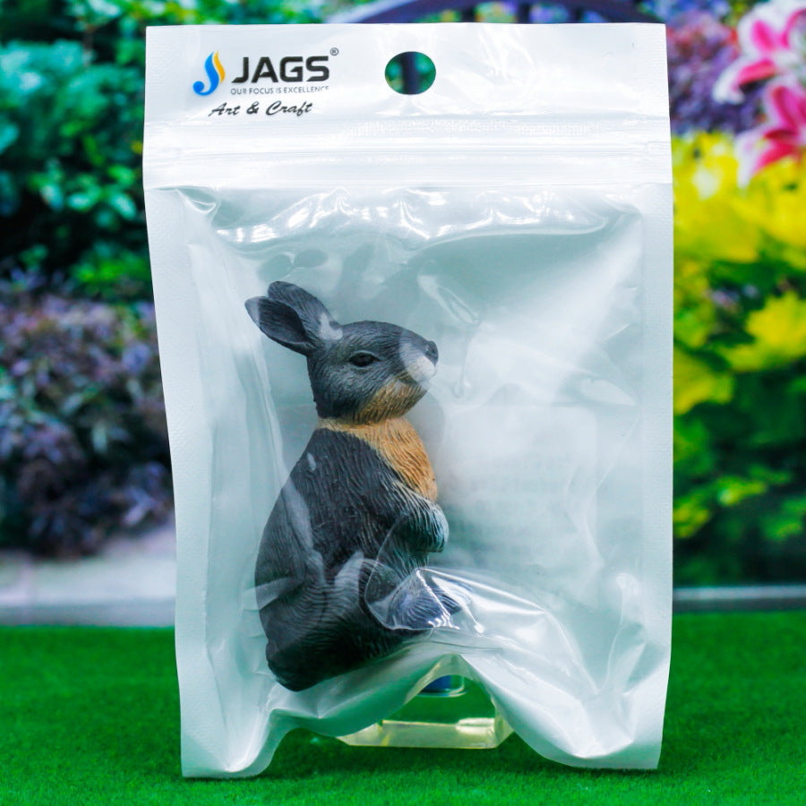 Miniature Model Rabbit Black 1Pcs C1396-5