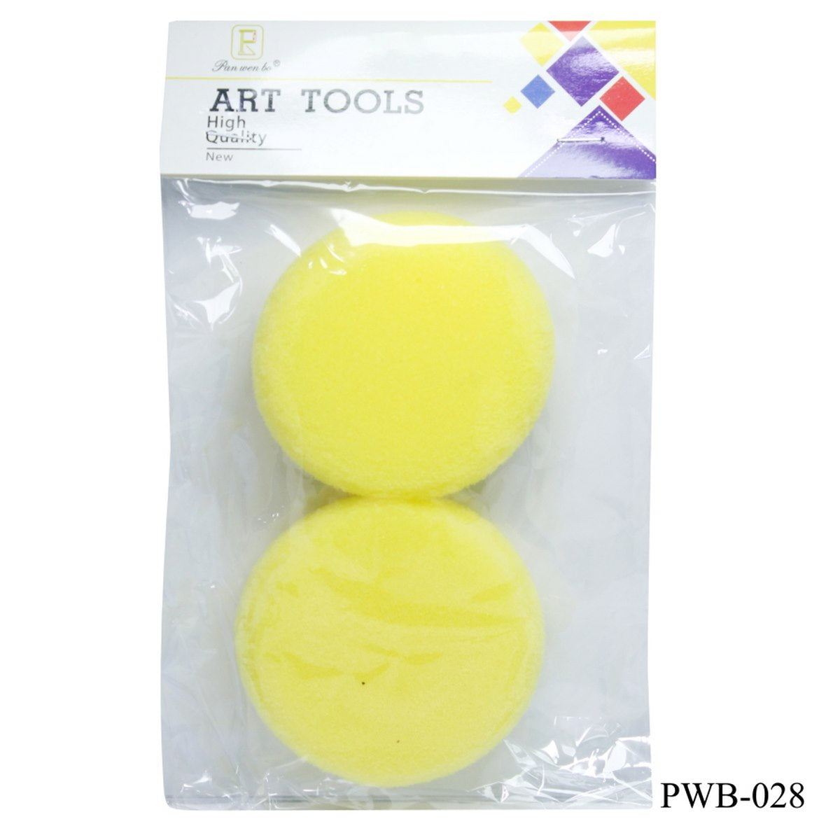 Sponge Brush Set 2Pcs Round Pwb-028