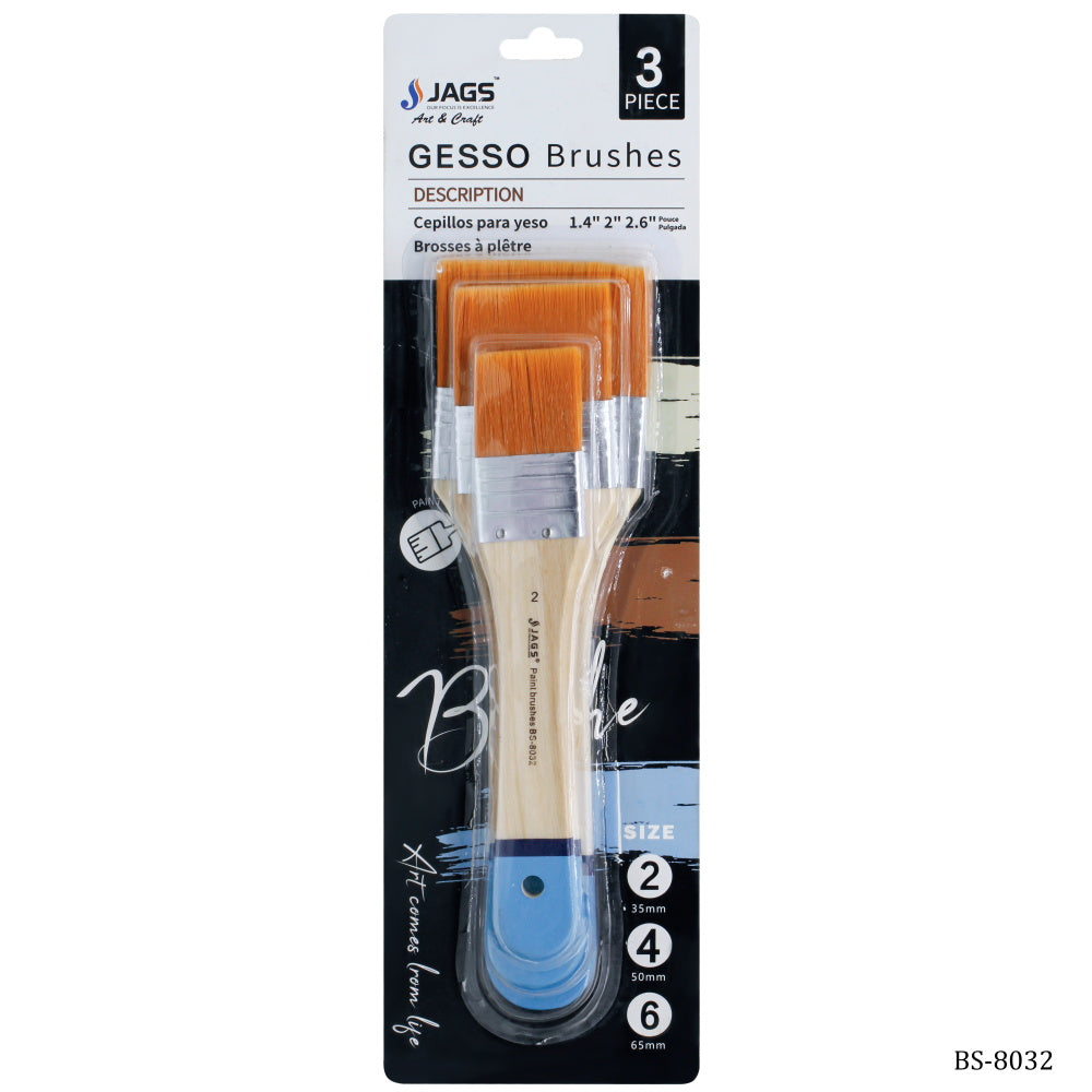 Gesso Paint Brush 3Picsset Synth Hair Lig 35 50 65Mm Bs-8032