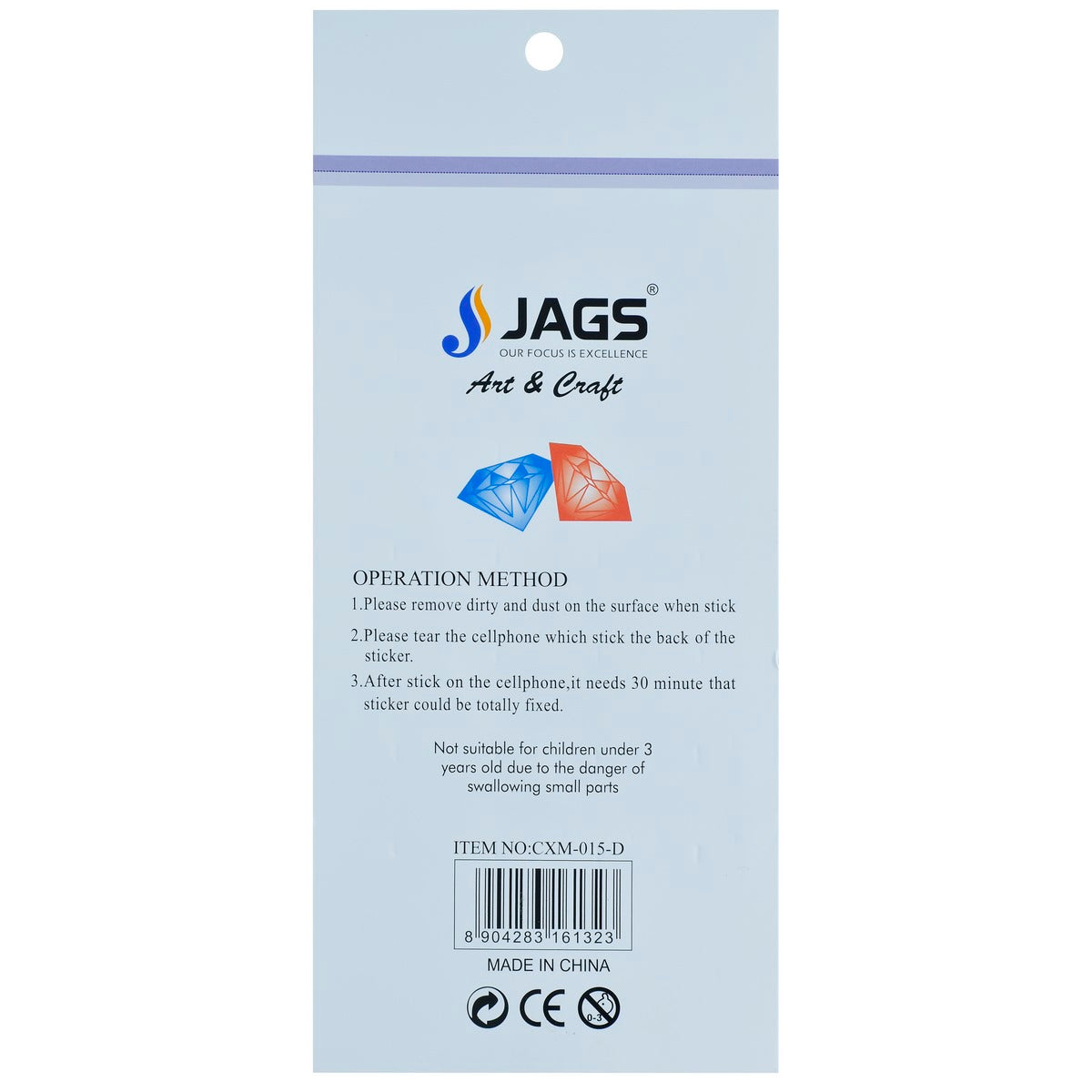 Jags Gem Stones Sticker Bow Multicolour Cxm-015-D