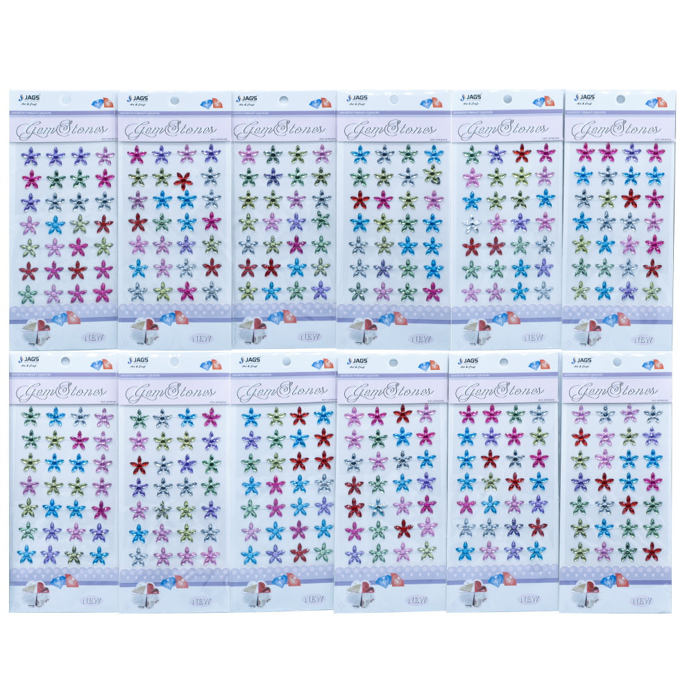 Jags Gem Stones Sticker Flower Multicolour Cxm-015-E