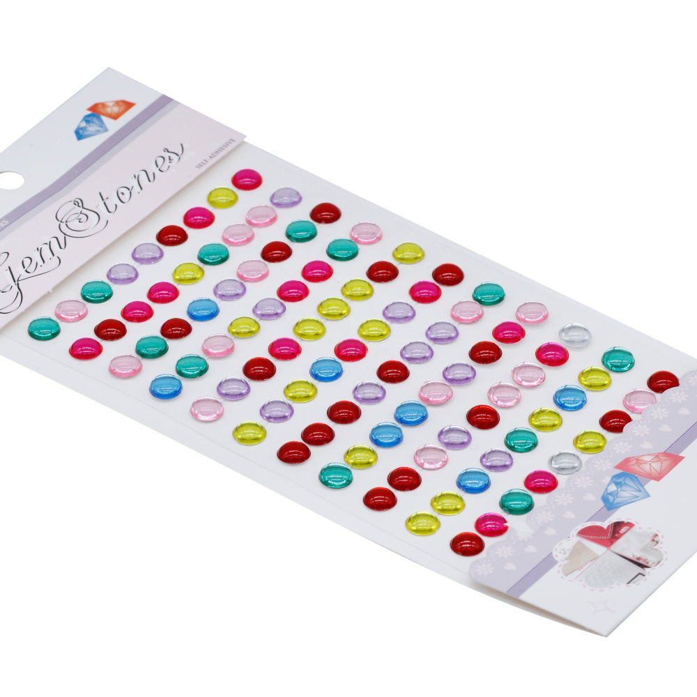 Jags Gem Stones Sticker Round Multicolour Cxm-015-A
