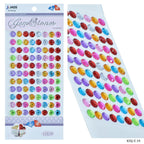 Jags Gem Stones Sticker Round Multicolour Ksq-Z-10