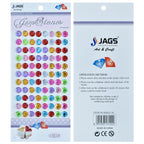 Jags Gem Stones Sticker Round Multicolour Ksq-Z-10