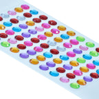 Jags Gem Stones Sticker Round Multicolour Ksq-Z-10