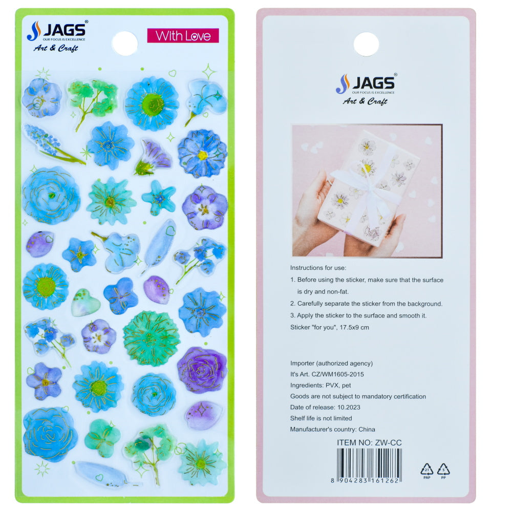 Jags Sticker With Love Flower Zw-Cc