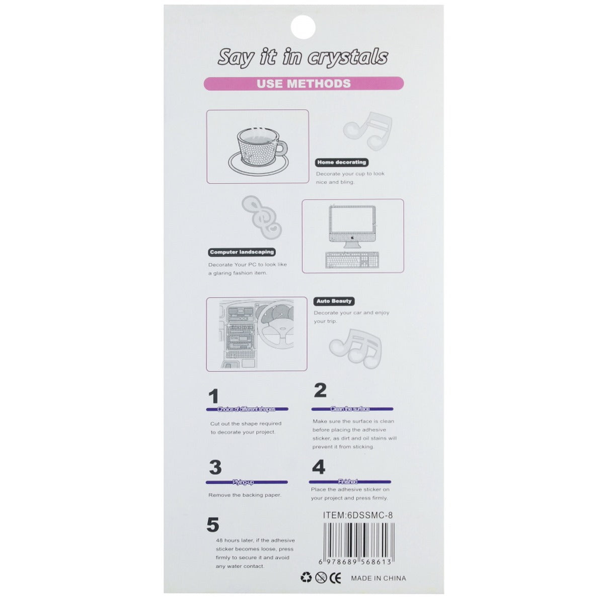 Sticker Diamond 6Mm 08 Silver 6Dssmc-8