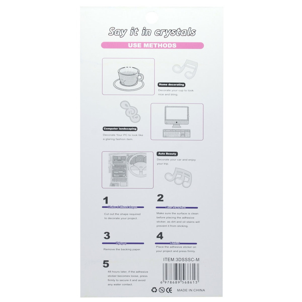 Sticker Diamond Multi 3Dssmc-M