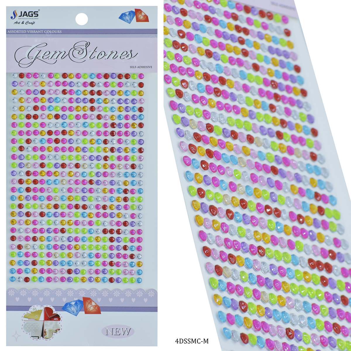 Sticker Diamond Multi Colour 4Dssmc-M