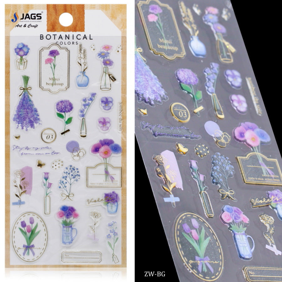 Sticker Transparent Botanical Zw-Bg