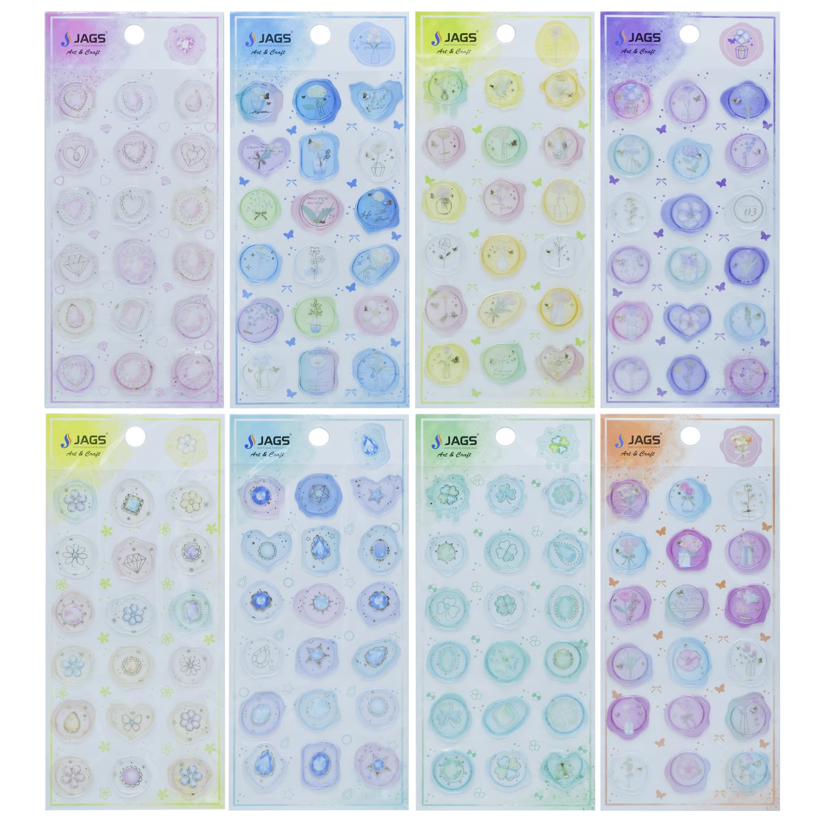Sticker Transparent Seal Wax Stamp Zw-By