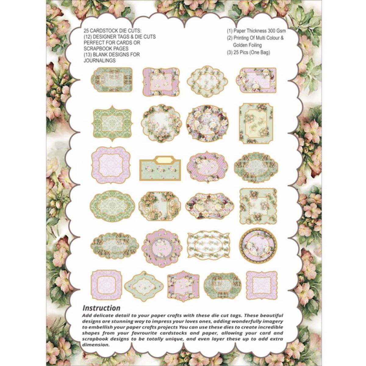 Die Cut & Tags Jags The Flora Seasons-1 Dcttfs-1