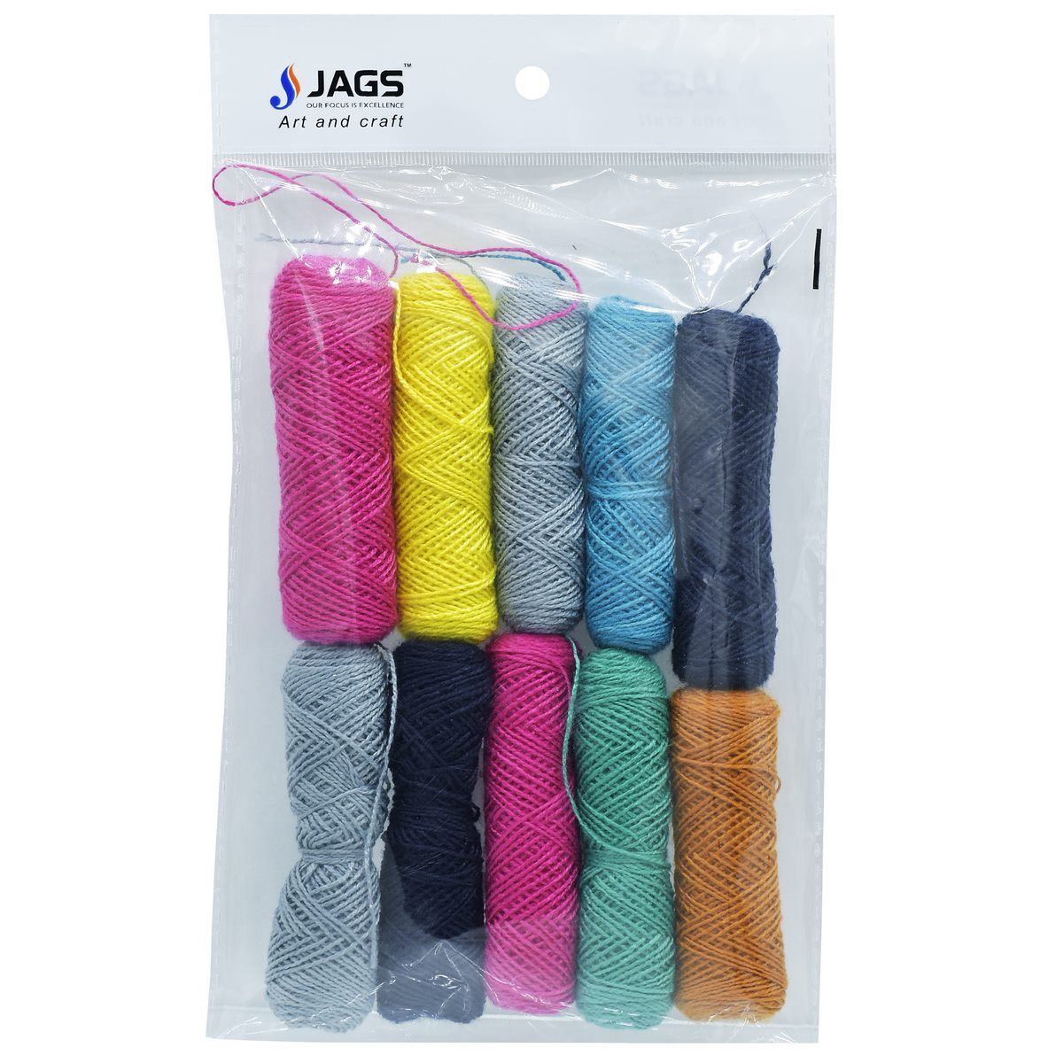 Jags Craft Cotton Rope Colour 10Pcs Jccr01