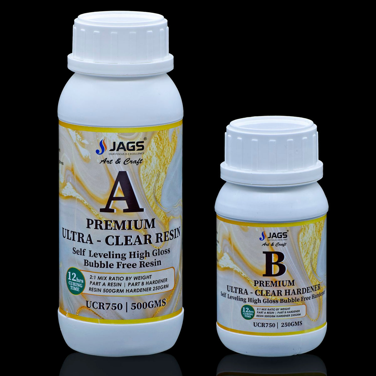 Ultra Clear Set Resin 500Gms Hardener 250 Gms UCR750