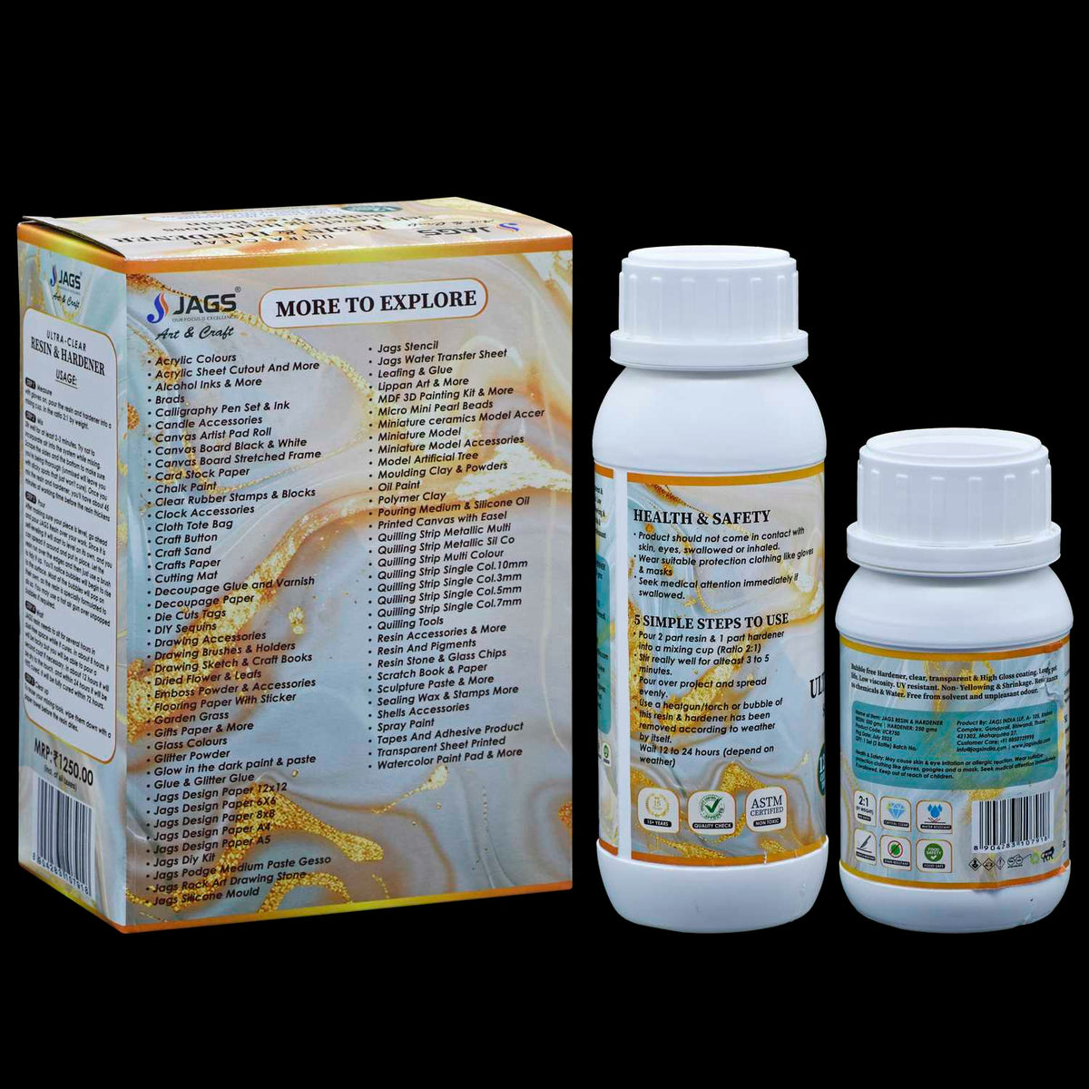 Ultra Clear Set Resin 500Gms Hardener 250 Gms UCR750