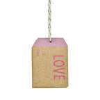 Wooden Luggage Tag Cork Sheet Love 2 Pcs Set Jb-834M