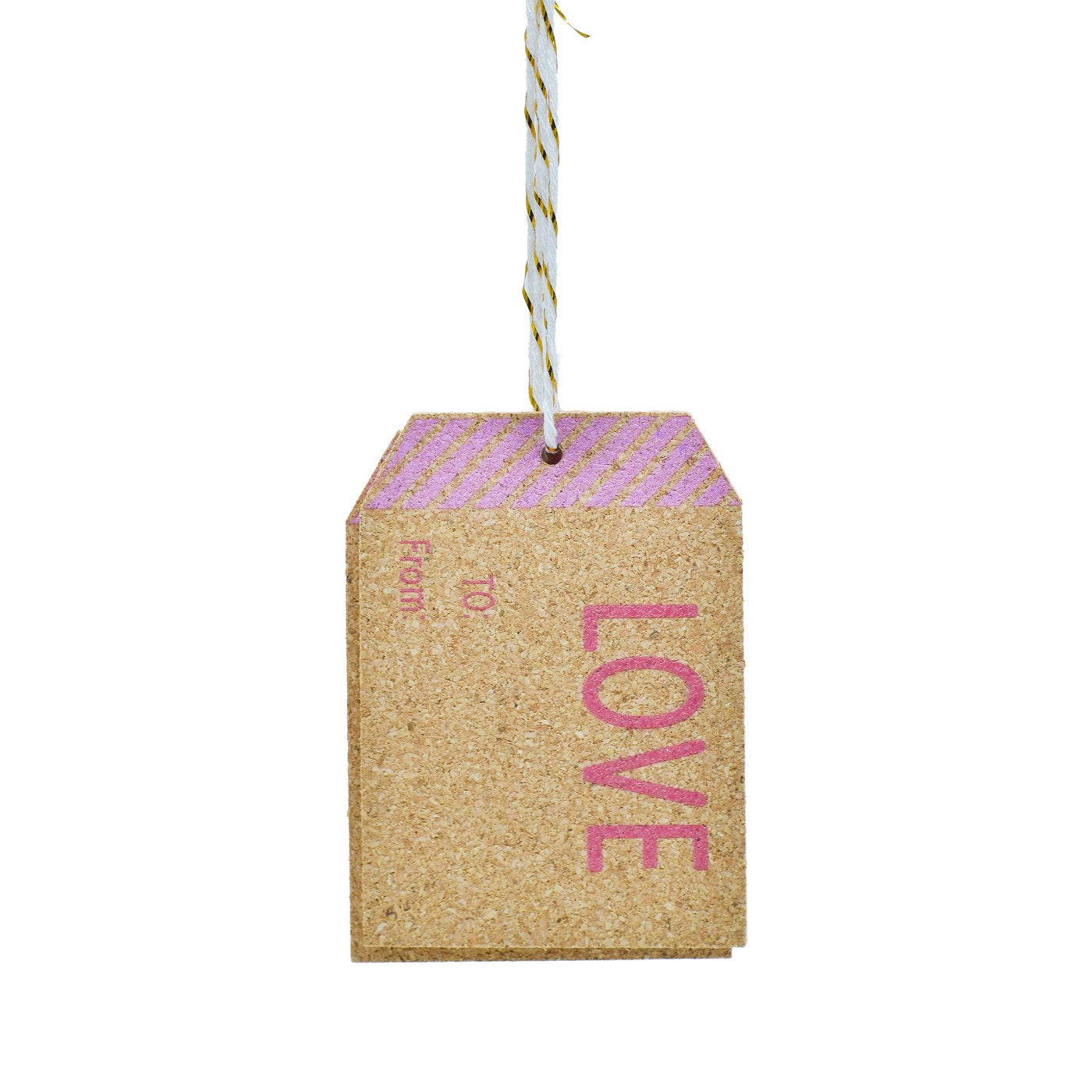Wooden Luggage Tag Cork Sheet Love 2 Pcs Set Jb-834M