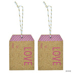 Wooden Luggage Tag Cork Sheet Love 2 Pcs Set Jb-834M