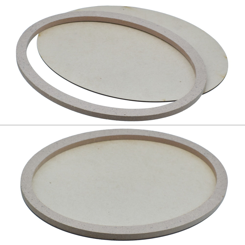 Mdf Frame 8Mm X 12Mm With 2Mm Base Oval 10Inch Mfwol01