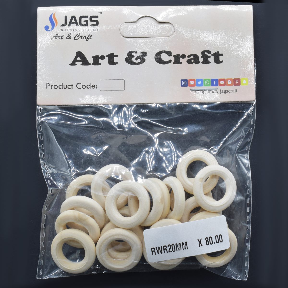 Round Wooden Ring 20Mm 20Pcs Set Rwr20Mm