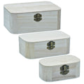 Wooden Empty Box Set Of 3 Pcs Oval Shape Am0184