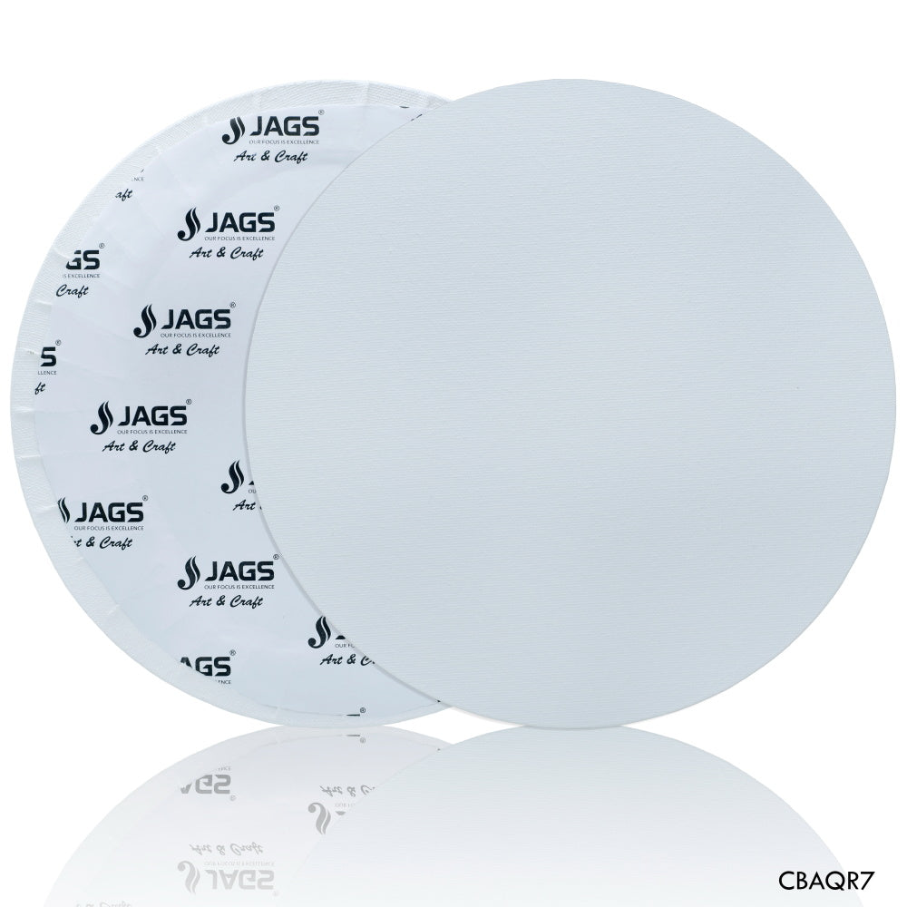 Canvas Board Round Artist Quality White 7 Cbaqr7
