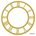 Acrylic Clock Frame Roman Nos Gold 12Inch Acfr120