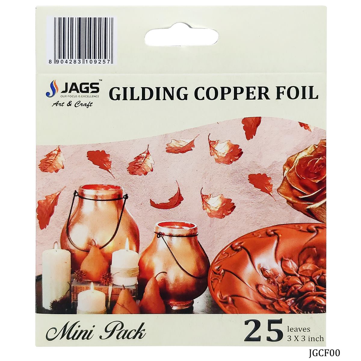 Jags Gilding Foil 3X3 Inch Copper Jgcf00