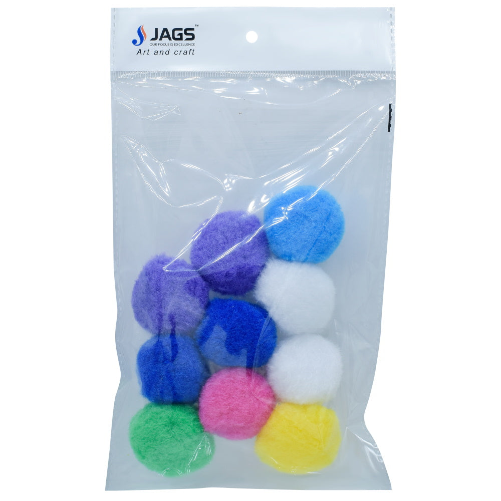 Craft Pom Pom Ball Big 4Cm 10 Pics Cpbb01